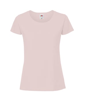 Dames t-shirt Zacht. Gevormde zijnaden voor een vrouwelijke pasvorm. 60 graden wassen. Ronde hals met katoen / lycra rib en dubbele naald. Band van schouder tot schouder van dezelfde stof. Materiaal: 100% ringgesponnen katoen.
