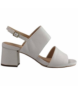 Clarks Sheer55 Sling Hebilla blanca de cuero suave zapatos para mujer 26148882 4