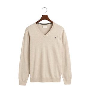
Gant Pullover Beige Classic Cotton V-Neck 8030562/291 met artikelcode8030562/291 .  van het materiaal 100% Katoen. Extra specificaties: , , , , kleur Beige.