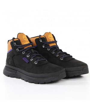 Stiefel Timberland Field Trekker Herren Schwarz Leder. Authentischer City-Schuh von der Marke Timberland - Streetwear/Sportswear-Design von Timberland - Timberland für modebewusste Männer, perfekt für den Alltag - Schwarze Timberland-Stiefel passen ideal zu Ihrer Garderobe - bequeme Lederoberfläche - klassische Schnürsenkel - Field Trekker - Synthetik.