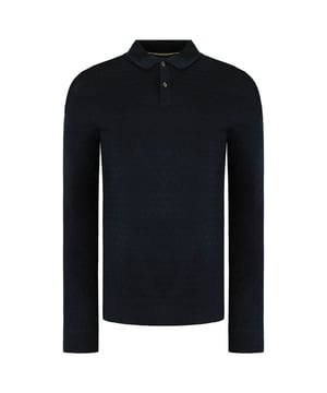 Ted Baker Morar Mens Navy Strick -Polohemd