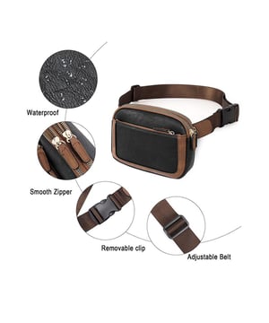 Accesorio versátil para hombres y mujeres  
Hecho de cuero PU de calidad  
Duradero y de larga duración  
Correa ajustable para un uso cómodo  
Se puede llevar cruzado o como bolsa de hombro  
El elegante color negro añade sofisticación  
Tamaño compacto para llevar lo esencial mientras te desplazas  
Material: Cuero PU