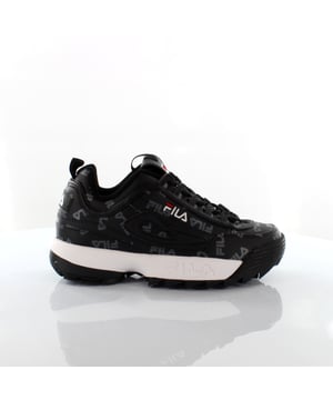 Fila Disruptor Logo Zwart Wit Lace Up Casual Damestrainers 1010748 25Y