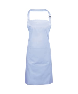 Klassische Premier-Latzschürze mit Tasche. Halsausschnitt aus eigenem Stoff, Bänder aus eigenem Stoff, 90 cm lang. Verstellbarer Schiebeschnalle. Bei 60ºC waschbar. Größe Einheitsgröße. Stoff 65% Polyester, 35% Baumwolle Twill Gewicht 195gsm Abmessungen Breite 72cm, Länge 86cm