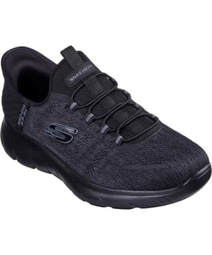 Stap in gemakkelijk draagcomfort met de Hands Free Slip-ins van Skechers: Summits - Key Pace. Samen met ons exclusieve hielkussen dat je voet stevig op zijn plaats houdt, heeft deze veganistische stijl een dempende Skechers Air-Cooled Memory Foam binnenzool.