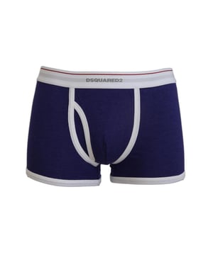 DSQUARED2 Ondergoed  
Gloednieuwe boxershort met elastische tailleband  
Gemaakt van hoogwaardige katoen stretch stof  
Kleur: Blauw Wit  
Logo-details op de elastische tailleband  
Geweldige pasvorm en comfort  
Gemaakt in Italië  
Materiaal: 95% Katoen 5% Elastaan  
Maat op het Etiket: IT4 | L