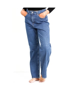 EX H&M Womens Denim Bootcut Jeans, Regular Fit, Denim Blue, High Rise Jeans Features 5 Pocket Design, Zip Fly Fastening. 98% Cotton 2% Elastane. Machine Washable.