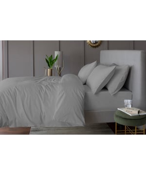 The Lyndon Company 1000 Thread Count Duvet Set Double Size Platinum  - 200x200cm - 100% Cotton