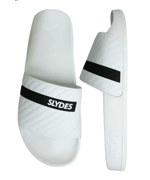 Slydes Varsity Slide Mens Slip on Flip Flop Sliders Sandals SS20 M White Black