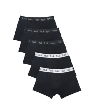 Refresh your everyday essentials with this five-pack of French Connection boxers. Features elastic waistband with FCUK branding logo. Made from stretch cotton fabric to ensure comfortable wear.
