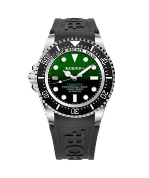 Bobroff BF0002i-BFSTN - Reloj para hombre automático acero inoxidable• material: acero inoxidable• cristal: saphir• pulsera: goma• correa: plata negro• resistencia al agua: 1000 m (100 ATM)• tamaño de la caja: 44 mm