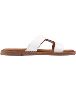 The Sole Noor Slides Are A Summer Staple Not To Be Missed. Simple And Fresh, These White Leather Slides Have An Aesthetic Silhouette And Comfortable Leather Footbed For All-day Comfy Wear And Stylish Looks.