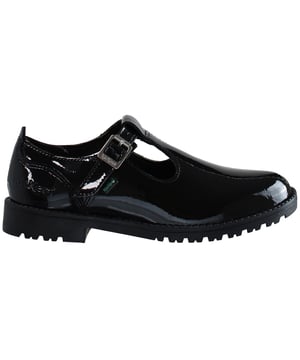 Kickers Lachly T Hook & Loop Black Smooth Leather Kids Shoes 1_14102