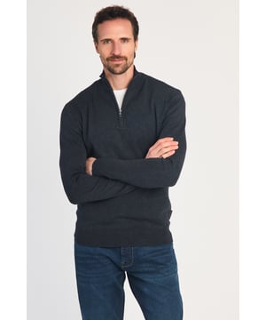 This stylish ½ zip jumper from French Connection is essential for the season. Features funnel neck with zip fastening, long sleeves, French Connection branding label, and ribbed elasticated neck, waist and cuffs. This lightweight jumper is great styled with French Connection jeans or trousers.