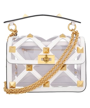 100% Pvc
Made in Italy

Color: Trasparente/bianco Ottico

Size and fit:

W 23 x H 19 x D 7 cm