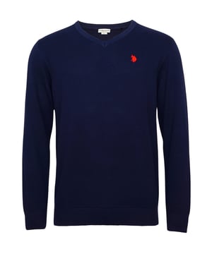 Een geweldige gebreide trui voor heren van het merk U.S. Polo ASSN. Aangenaam om te dragen, comfortabel en sportief gesneden tegelijk. Kan met veel kledingstukken worden gecombineerd. Hoogwaardige materialen en nauwkeurige afwerking kenmerken de mode van U.S. Polo ASSN.