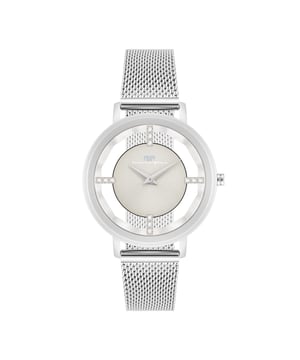 Are you looking for a special watch? Then this women's model from Rhodenwald & Sons is a good choice: Functional design combines with a contemporary interpretation of the skeleton-maker traditional watchmaker art creates an expressive accessory. A hint of skin shimmers between the dial and the bezel, sophisticated by stylized barnice, decorated with crystals from Swarovski®. A dial with Sunray cut and Dauphine Zeherer reflects the sunlight. The robust stainless steel housing and a perfectly coordinated stainless steel bracelet in Milanane-optics with sliding caps ensure the best suitability for everyday use.