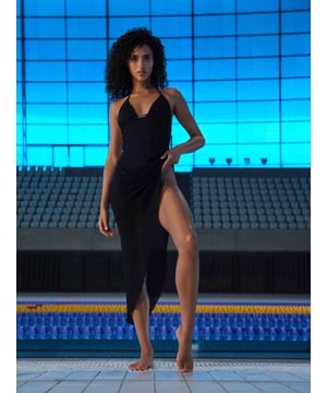 High impact, low effort. Made from luxury sheer mesh fabric, with a flattering, ruched side and high-leg split, this piece will take you from the beach into the night if you want it to. Simply pair with one of our bikinis and you’re set.