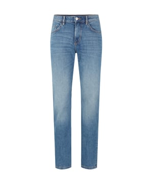 Deze jeans is een tijdloze klassieker die in geen enkele garderobe mag ontbreken. Ze hebben een slim fit en een normale stijging. De jeans is gemaakt van een comfortabele katoenmix met elastaan, wat zorgt voor een perfecte pasvorm en bewegingsvrijheid. De jeans heeft 5 zakken en twee steekzakken, een muntzakje en twee achterzakken. De riemlussen maken de klassieke stijl compleet. De broek sluit met een knoop en rits. De kenmerkende labelpatch op de achterkant van de tailleband rondt het ontwerp af.