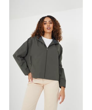 Elevate your outerwear with this Brave Soul coated jacket. The cropped fit, raglan sleeves, and fixed hood offer a stylish silhouette. Also featuring two lower pockets, fully lined and crafted with a microfiber coating, it blends fashion and comfort seamlessly. A chic addition to your wardrobe that complements any look.