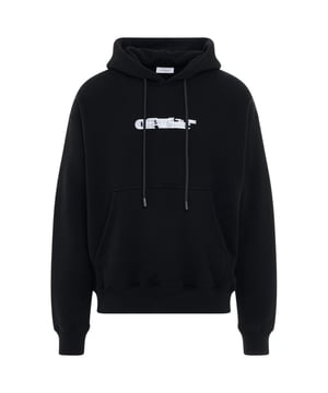 Off-White Sliding Book Black Skate Hoodie. Be bold & stylish in the Off-White Hoodie. This 100% cotton hoodie features the unique Off-White logo on the chest, an adjustable drawstring hood. With elasticated waist and sleeve endings and a large front pocket, this is the perfect combination of comfort & style.. Off-White Logo on Front Chest, Off-White Black Hoodie, Skate Fit. 100% Cotton, Long Sleeve, Elasticated Waist and Sleeve Endings. Drawstring Adjustable Hood, Large Front Kangaroo Pocket, Regular Fit. Style Code: OMBB085F23FLE0021001
