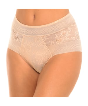 Briefs Janira. 
 Hautfarbe 
 Spitze und Spitze. 
 Extrem weicher und dehnbarer Stoff. 
 Drückt oder klebt nicht, völlig unsichtbar. 
 Passendes Innenfutter. 
 Passende sichtbare Nähte. 

 Komposition: 
 88% Polyamid-12% Elasthan. 

 Pflege: 
 - Bei einer Temperatur von max. 30 ° waschen. 
 - Benutzen Sie keine Bleiche. 
 - Verwenden Sie keinen Trockner. 
 - Kein Bügeln. 
 - Reinige chemisch nicht.