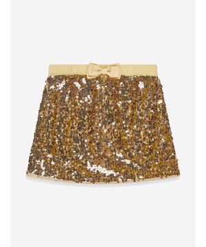Angel's Face reconceptualise jazzy materials into refined, sophisticated spaces. This Diva sequin skirt in gold captures the brand's passion for statement pieces with a timeless twist. Made with a dipped hem via soft jersey for comfort. It is complete with a grosgrain bow and signature gold heart charm. Brand Tag 100% Polyester Lining: 100% Cotton Hand Wash Elasticated Pull-On Sequin SkirtAngel‚ Face : Girl‚ Height 3-4Y: 40" / 104cm 4-5Y: 43" / 110cm 5-6Y: 45" / 116m 6-7Y: 48" / 122cm 8-9Y: 52" / 134cm 10-11Y: 57" / 146cm 12-13Y: 62" / 158cm