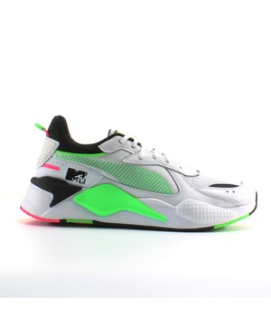 PUMA RS-X PISTAS MTV White Textile Textile Mens Lace Up entrenadores 371841 01