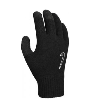 95% Acryl, 5% Elastan. Marke: Nike. Gewebe: Jerseyware. Design: bestickt, Logo. Bündchen: gerippt. Eigenschaften: Silikon-Griff, Touchscreen-Fähigkeit.