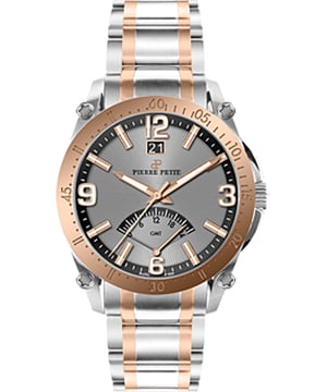 Pierre Petit: Reloj plateado Serie Le Mans para hombre