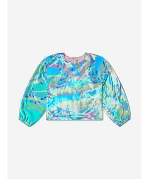 Experience the epitome of luxury fashion with the Girls Velvet Patterned Blouse in Blue, a haute couture piece from the renowned Italian designer Emilio Pucci. This stylish top combines elegance with comfort, making it an exceptional addition to your little girl's collection. Here are its splendid features for your perusal:Great Expertise: True Italian craftsmanship at its best; made with precision and high-quality assurance, ensuring an enduring wear.Chic Design: The trendy and whimsical print lends a playful yet sophisticated vibe, making it a statement piece for any setting.Premium Comfort: Fabricated using superior materials, it promises paramount comfort for your little princess throughout the day.revitalise your girl's ensemble with the Girls Velvet Patterned Blouse from Emilio Pucci in Blue. Place your order now and give your girl the spotlight she deserves!