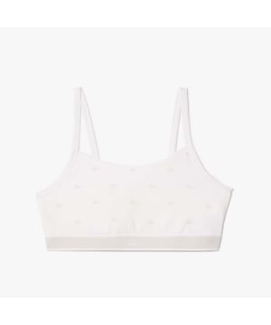 Women's Lacoste Stretch Cotton Bralette.- Soft, stretchy cotton jersey.- Fitted cut across bust.- Medium support.- Elasticated band with crocodile. Material: 95% Cotton, 5% Elastane. Ref: IF8186IKU.