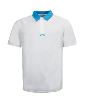 Oakley Raglan Polo Shirt Mens Casual White Top 433908OVT 100