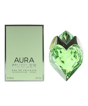 Aura Mugler Eau de Toilette by Mugler is a floral fruity fragrance for women. Top notes: pear, hibiscus seed, bergamot and lemon. Middle notes: green notes, rhubarb, jasmine and strawberry. Base notes: Tahitian vanilla, orris, musk and ambrette. Aura Mugler Eau de Toilette was launched in 2018.