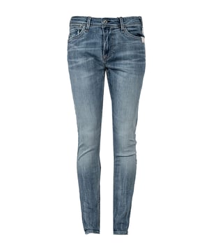 Passende Passform
Mittelhoch (Mid Waist)
Mit Reißverschluss und signiertem Knopf
Vorne drei Taschen, hinten zwei
Beine mit abgenutztem Effekt
Hinten Firmenpatch
Hergestellt aus hochwertigem Denim mit Stretch-Anteil