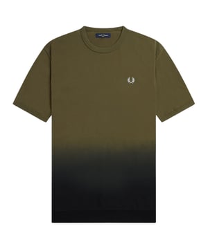 Fred Perry Green Tee, 100% Cotton, Dark Green Tee, Branded Logo On Left Chest, Short Sleeve. Crew Neck, Dark Green, Green Tee