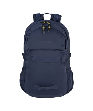 Unisex-Rucksack mit Reißverschluss. eine Innentasche mit Reißverschluss und eine offene. Drei Frontreißverschlüsse und zwei offene Seitenreißverschlüsse. Außentaschen. fehlender Schultergurt.  Griff aus recyceltem Polyethylenterephthalat. ein Innenfach.  externes Material.  Innenraum aus recyceltem Polyethylenterephthalat. Maße: 30x44x15 cm. Modeprodukt