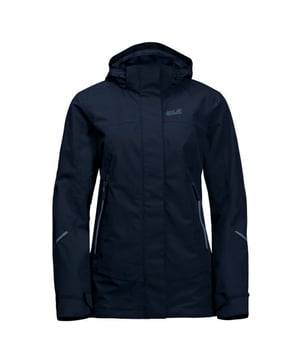 Jack Wolfskin Womens Onyx Jacket Chaqueta con capucha y cremallera Navy 1110962 1910