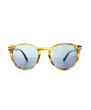 Persol Sunglasses 3152 9043/56 Brown Striped Yellow Blue Anti-Glare