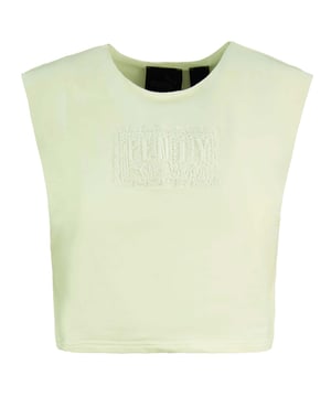 Puma x Rihanna Fenty ärmellose geschnittene Crew Neck -Oberseite Vanille Frauen 574749 01