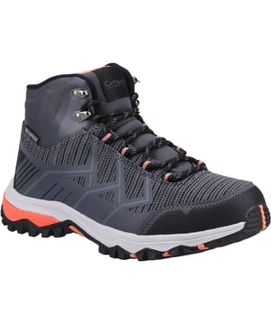 Lightweight and breathable hill and trail walking boot with an eco-conscious upper made from 85% of rPET (recycled plastic bottles). A waterproof membrane keeps feet dry whilst a memory foam foot bed cushions the feet, keeping feet comfortable.