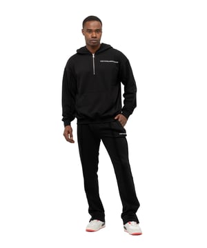 Tom Barron Herren-Trainingsanzug-Set mit Viertelreißverschluss, Oversize