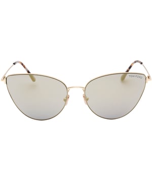 Tom Ford FT1005 28B Anais-02 Shiny Rose Gold Sunglasses. The sunglasses provide 100% protection against UVA and UVB sunlight and meet British Standard EN 1836:2005. Perfect for summer weather, these sunglasses are both stylish and practical..�. Tom Ford Rose gold FT1005 28B Sunglasses, Lens Width = 62mm, Nose Bridge Width = 17mm, Arm Length = 140mm, Made In Italy. Sunglasses, Sunglasses Case, Cleaning Cloth and Care Instructions all Included, 100% Protection Against UVA & UVB Sunlight and Conform to British Standard EN 1836:2005. Style Code: FT1005 ANAIS-02 28B. Rose Gold Sunglasses