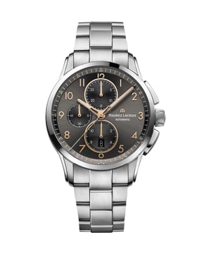 Deze Maurice Lacroix Pontos Chronograph Horloge voor Mannen is het perfecte uurwerk om te dragen of als cadeau te geven. De zilveren ronde kast van 43 mm, gecombineerd met de comfortabele zilveren roestvrijstalen horlogeband, zorgt ervoor dat je dit verbluffende uurwerk zonder enige concessies kunt genieten. Aangedreven door een hoogwaardig automatisch mechanisme en waterbestendig tot 10 bar, zal je horloge blijven tikken. Dit hoogwaardige horloge heeft een automatisch uurwerk (opgeladen door elke beweging van je pols; heeft nooit een batterij nodig). Dit chronograafhorloge heeft een kalenderfunctie: datum, Zwitsers vervaardigd en stopwatch. Hoogwaardige roestvrijstalen strap met een lengte van 21 cm en een breedte van 20 mm, met een klapsluiting. Kastdiameter: 43 mm, kastdikte: 15 mm, kastkleur: zilver en wijzerplaatkleur: grijs.