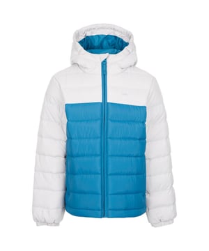 Steppjacke für Kinder. Angewachsene Kapuze. 2 Taschen. Kontrastfarbiger Reißverschluss. Wasser- und windabweisend. 100% Polyester. Bitte beachten Sie: Passt in Ihrer normalen Größe.