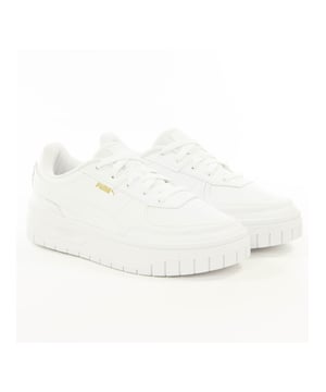 Sneaker Puma Cali Dream Wns Damen Weiß Leder. Authentischer Schuh der Marke Puma - Streetwear/Sportswear-Design von Puma - Puma für modebewusste Frauen, perfekt für den Alltag - Weißer Puma Sneaker, der sich hervorragend mit dem Rest Ihrer Garderobe kombinieren lässt - Bequemes Leder-Material - Klassische Schnürsenkel - Cali Dream Wns - Synthetisch