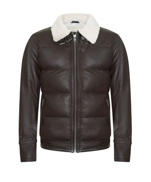 Introducing our long-awaited Infinity Signature Range, the culmination of two years of meticulous craftsmanship and innovation, offering the pinnacle of luxury and functionality. Our latest addition, the timeless leather aviator jacket, receives a contemporary upgrade with quilted padding for enhanced warmth. Honoring the iconic aviator style, every tweak has been carefully considered to ensure impeccable balance between fashion and function. Crafted from the highest grade sheep nappa leather, featuring a plush faux borg fleece lining and a thick padded insulation layer quilted to the leather underside, guaranteeing unparalleled protection from the cold. The sturdy UMZ zip leads up to a generously lined shirt-style collar, complete with buckled straps for added versatility. With strategically placed zipped pockets at the waist and embedded pockets in the cream borg lining, Upottery marries timeless style with modern practicality for the ultimate outerwear experience. Key Design Features: Meticulous Craftsmanship and Innovation: Two years of dedicated craftsmanship and innovation have gone into creating this masterpiece.Premium Sheep Nappa Leather Construction with Quilted Padding: Crafted from the highest grade sheep nappa leather with quilted padding for enhanced warmth and style.Plush Faux Borg Fleece Lining: Provides added warmth and comfort.Thoughtfully Designed Shirt-Style Collar with Buckled Straps: Offers versatility and style.Strategically Placed Zipped and Embedded Pockets: Convenient storage options for your essentials
