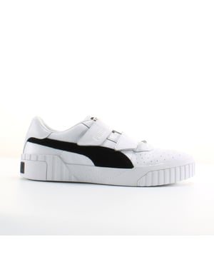 PUMA CALI V X Selena Gomez Correa de cuero blanco Up Womens Entrenadores 370757 01