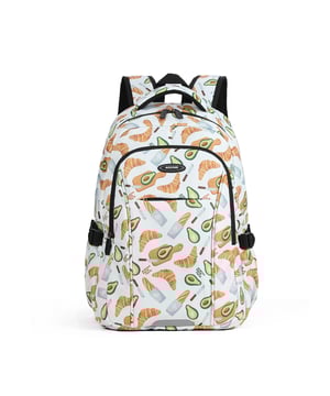 Mochila unisex. El cierre es con cremallera. Los bolsillos internos son bolsillos multifuncionales. En la parte delantera hay dos bolsillos externos con cremallera. Falta la correa para el hombro. El asa es de tela. Hay un compartimento interno. El material exterior es poliéster. Internamente está forrado en poliéster. Medidas: 48x19x34 cm. Producto de moda