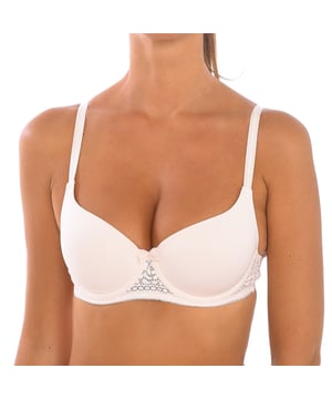 DIM-BH ohne Bügel.
 Blassrosa Farbe
 Bequemer und weicher Stoff mit Stickereien im Blumenstil.
 Drei Positionen Verschluss.

 Zusammensetzung: 61% Polyamid, 30% Polyester, 9% Elasthan

 Waschen bei max. 40º Temperatur.
 - Nicht bleichen.
 - Keinen Trockner verwenden.
 - Nicht bügeln.
 - Nicht chemisch reinigen.
 Zusammensetzung: 61% Polyamid, 30% Polyester, 9% Elasthan
 Pflege:
Bei maximaler Temperatur waschen. 40º.
 - Kein Bleichmittel verwenden.
 - Keinen Trockner verwenden.
 - Nicht bügeln.
 - Nicht chemisch reinigen.
